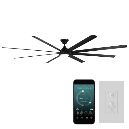Hydra Indoor/Outdoor 8-Blade 120" Smart Ceiling Fan with LED Light Kit