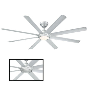 Hydra Indoor/Outdoor 8-Blade 80" Smart Ceiling Fan with LED Light Kit