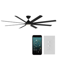 Hydra Indoor/Outdoor 8-Blade 96" Smart Ceiling Fan with LED Light Kit