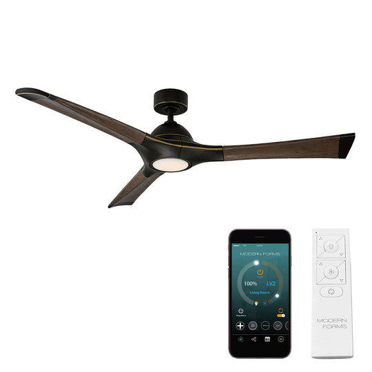 Woody Indoor/Outdoor 3-Blade 60" Smart Ceiling Fan with LED Light Kit