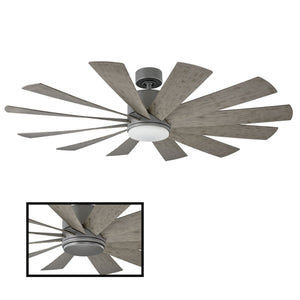 Windflower Indoor/Outdoor 12-Blade 60" Smart Ceiling Fan with LED Light Kit