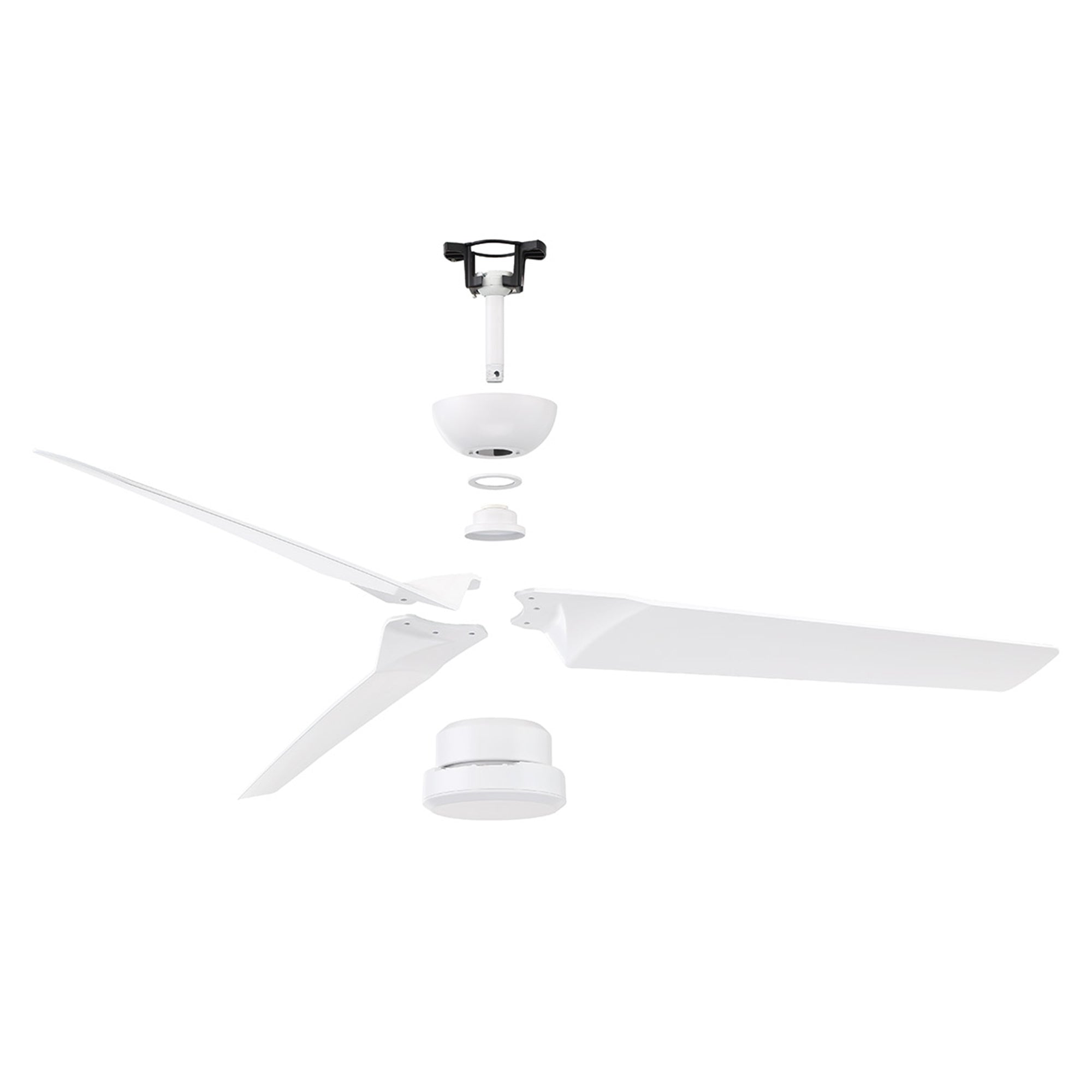 Roboto Indoor/Outdoor 3-Blade 52" Smart Ceiling Fan with Remote Control