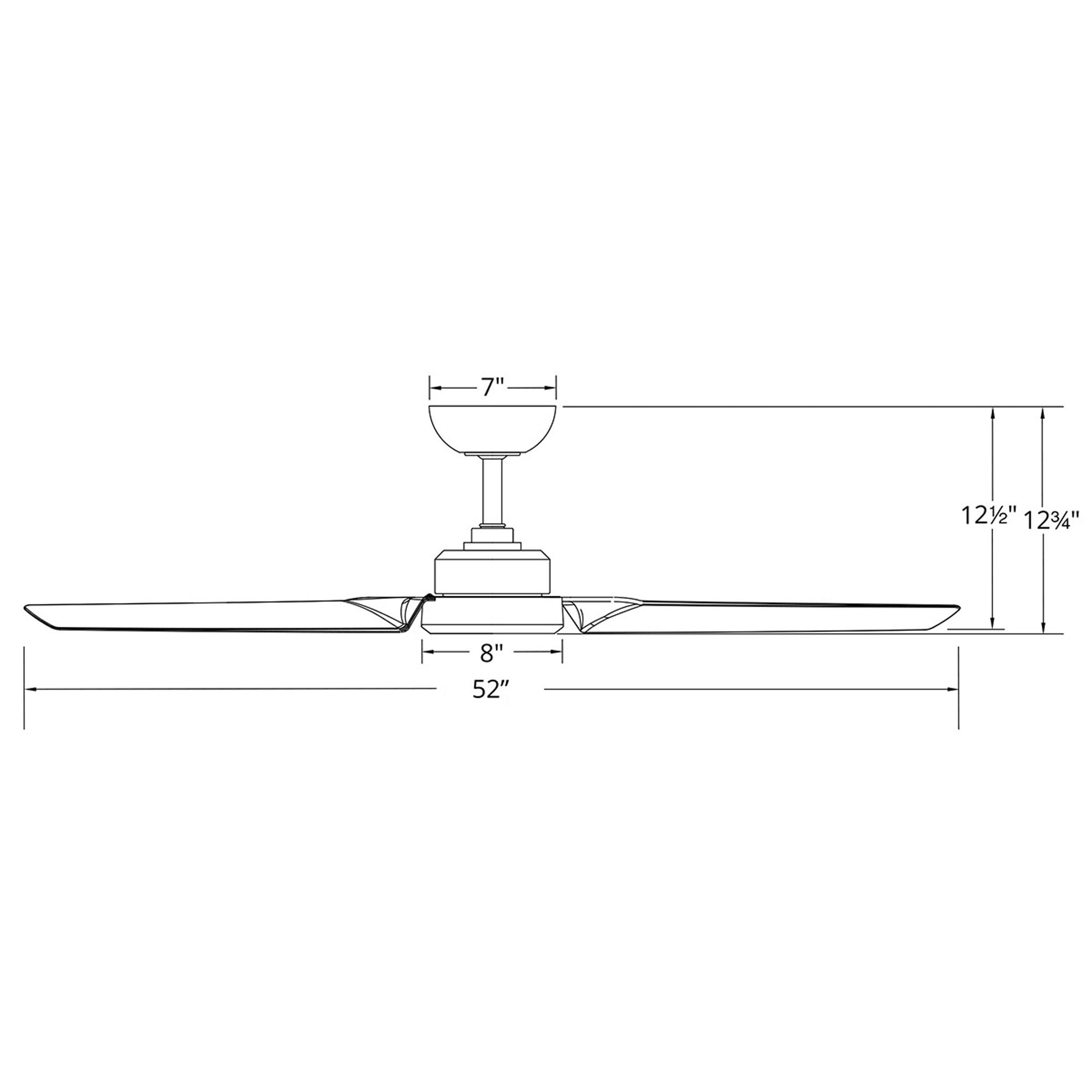 Roboto Indoor/Outdoor 3-Blade 52" Smart Ceiling Fan with Remote Control