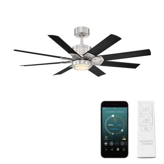 Renegade Indoor/Outdoor 8-Blade 52" Smart Ceiling Fan with LED Light Kit and Remote Control