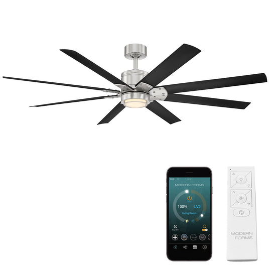 Renegade Indoor/Outdoor 8-Blade 66" Smart Ceiling Fan with LED Light Kit and Remote Control