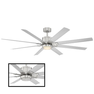 Renegade Indoor/Outdoor 8-Blade 66" Smart Ceiling Fan with LED Light Kit and Remote Control