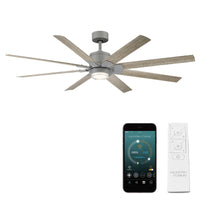 Renegade Indoor/Outdoor 8-Blade 66" Smart Ceiling Fan with LED Light Kit and Remote Control