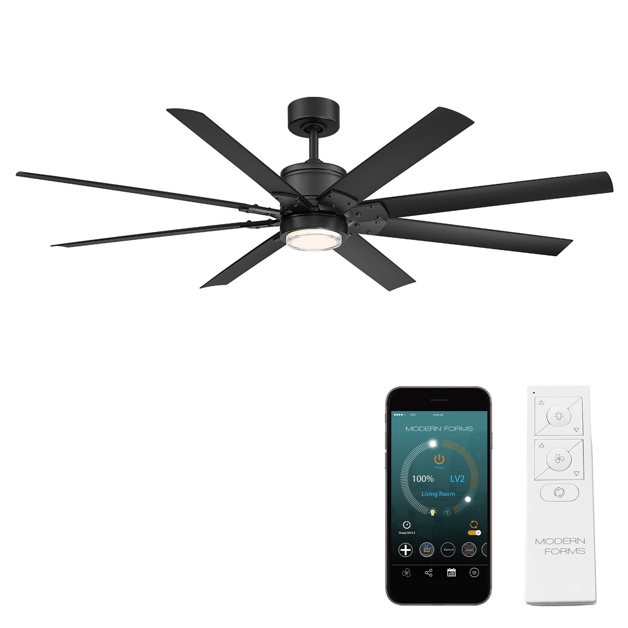 Renegade Indoor/Outdoor 8-Blade 66" Smart Ceiling Fan with LED Light Kit and Remote Control