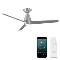 Slim Indoor/Outdoor 3-Blade 52" Smart Ceiling Fan with LED Light Kit and Remote Control