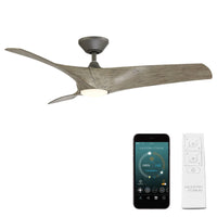 Zephyr Indoor/Outdoor 3-Blade 62" Smart Ceiling Fan with LED Light Kit and Remote Control