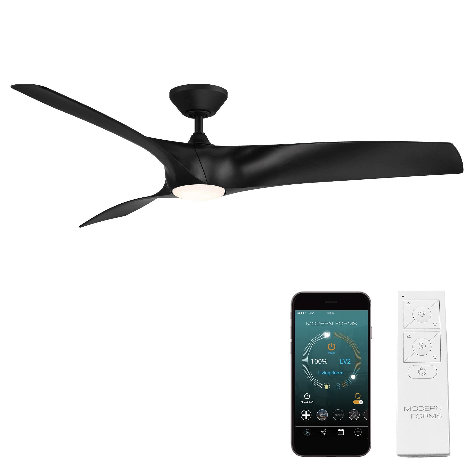 Zephyr Indoor/Outdoor 3-Blade 62" Smart Ceiling Fan with LED Light Kit and Remote Control