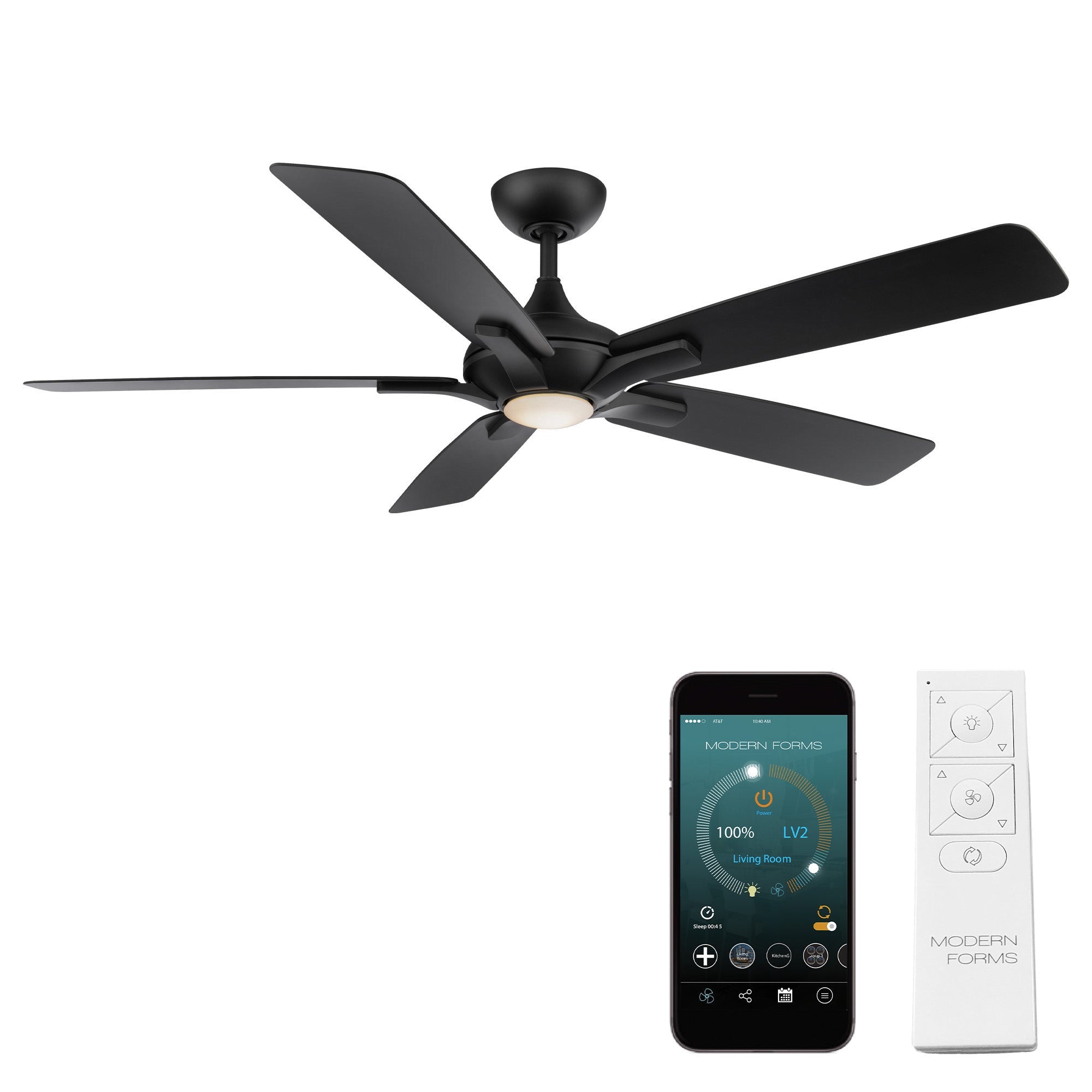 Mykonos 5 Indoor/Outdoor 5-Blade 60" Smart Ceiling Fan with LED Light Kit and Remote Control