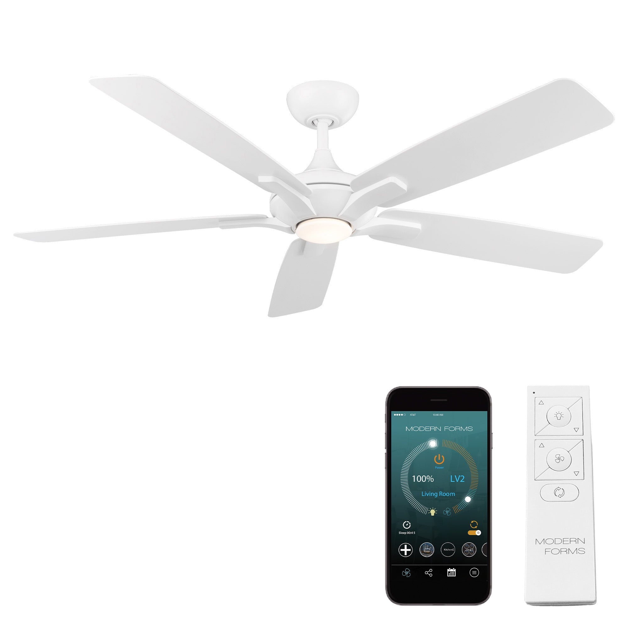 Mykonos 5 Indoor/Outdoor 5-Blade 60" Smart Ceiling Fan with LED Light Kit and Remote Control