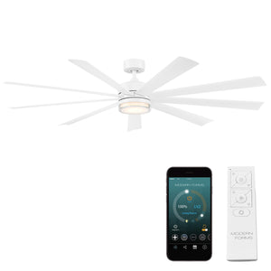 Wynd XL Indoor/Outdoor 9-Blade 72" Smart Ceiling Fan with LED Light Kit and Remote Control