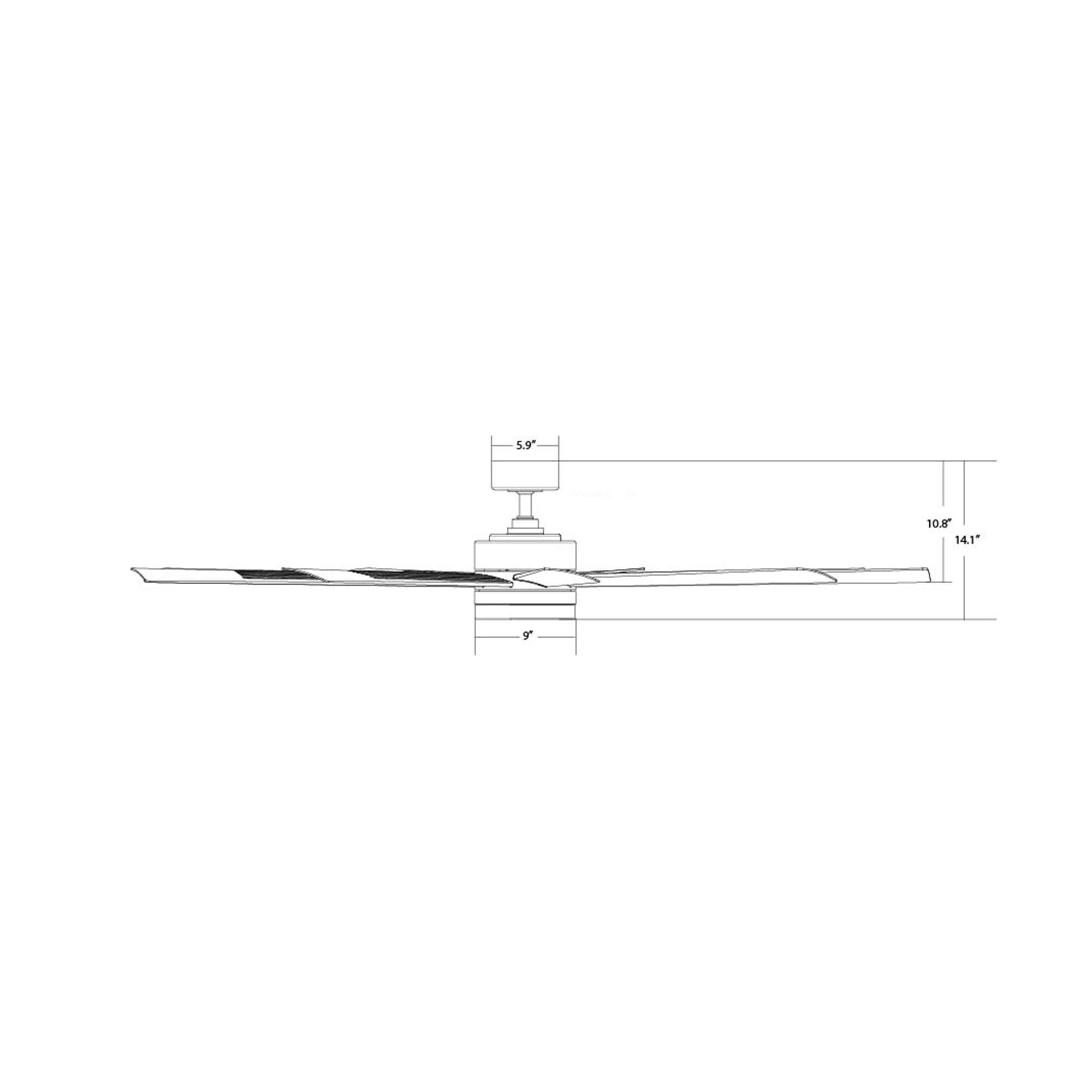 Ceiling Fan Elevation Cad Drawing | Shelly Lighting