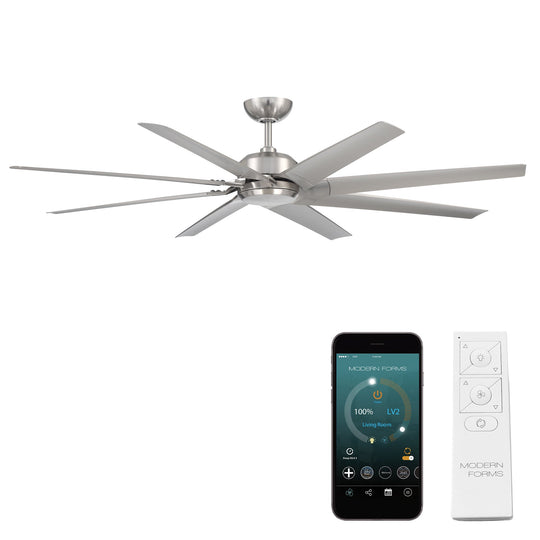 Roboto XL Indoor/Outdoor 8-Blade 70" Smart Ceiling Fan with Remote Control