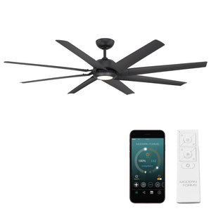 Roboto XL Indoor/Outdoor 8-Blade 70" Smart Ceiling Fan with LED Light Kit and Remote Control