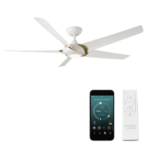 Lucid Indoor/Outdoor 5-Blade 62" Smart Ceiling Fan with LED Light Kit and Remote Control