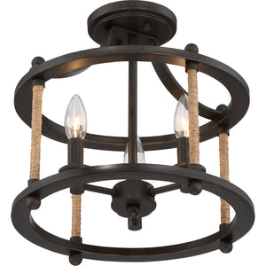 Frontier Semi Flush Mount Imperial Bronze