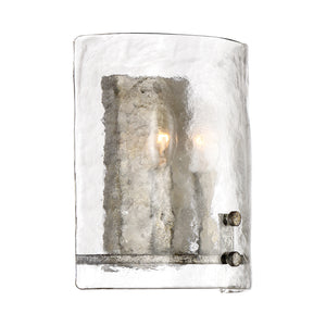Fortress Sconce Mottled Silver