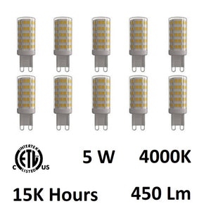 5 Watt G9 LED Bulb 4000K