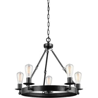 Ravenwood Manor Five Light Chandelier (with Bulbs)