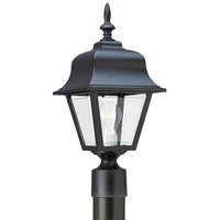 Polycarbonate One Light Outdoor Post Lantern (with Bulbs)