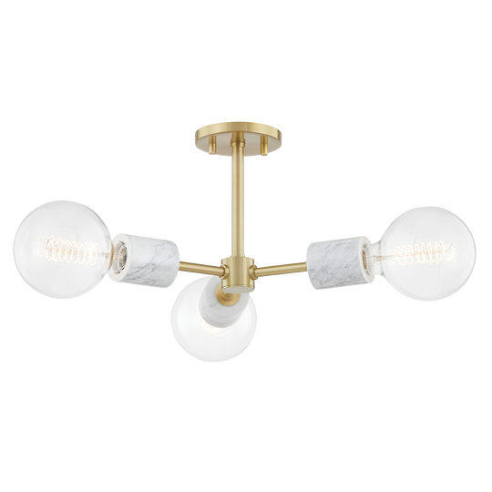 Asime 3-Light Semi Flush Mount