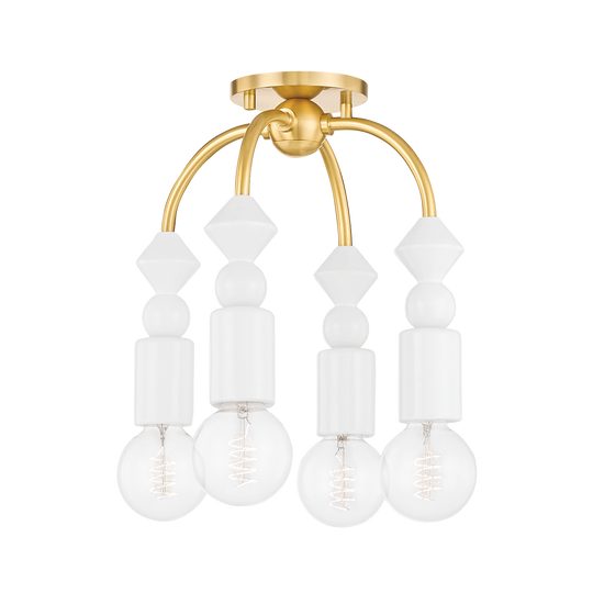Flora 4 Light Semi Flush Mount