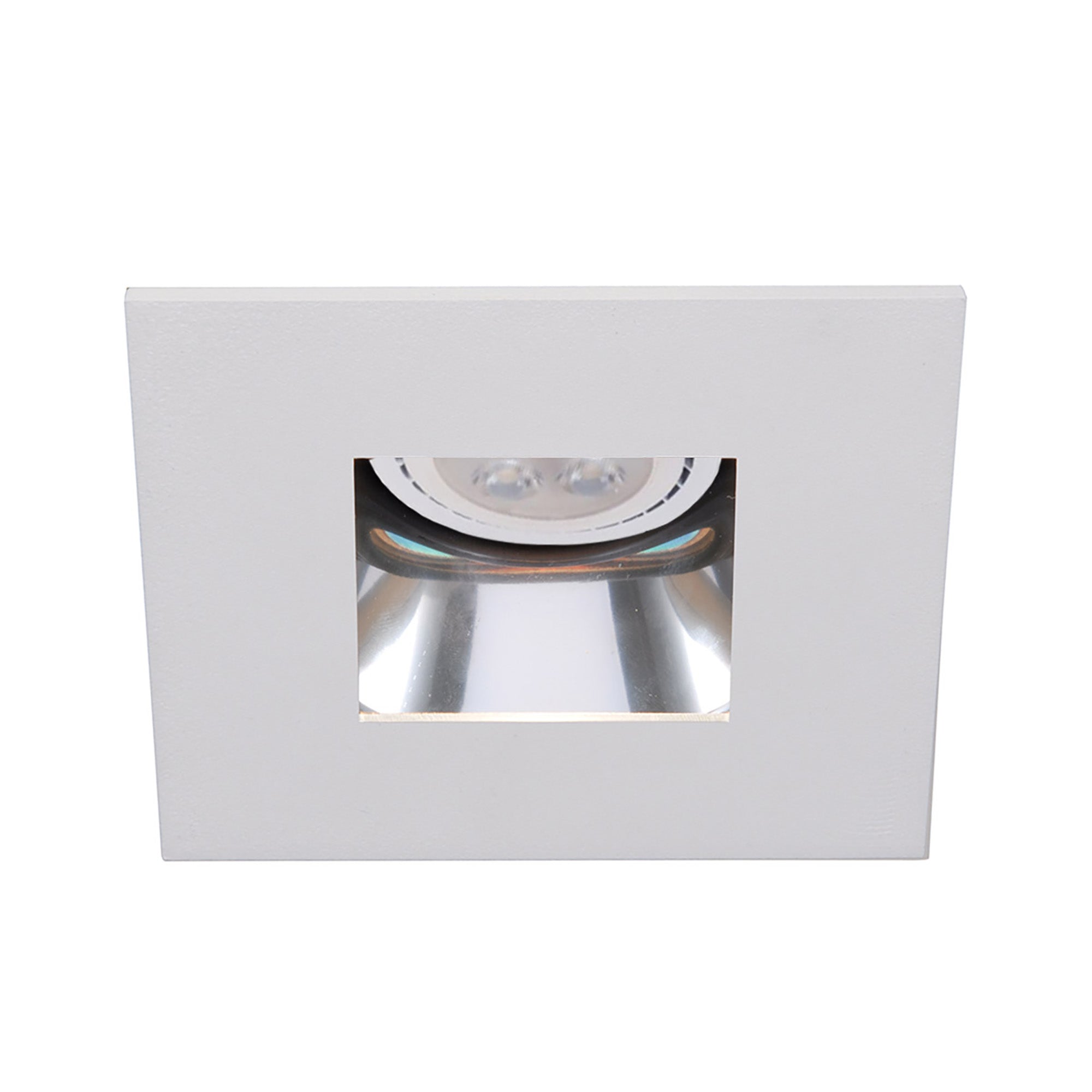 4" Square Adjustable Open Reflector Trim with LED Bulb