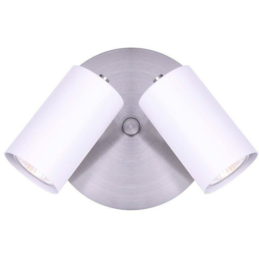 Kingston Flush Mount Brushed Nickel/White