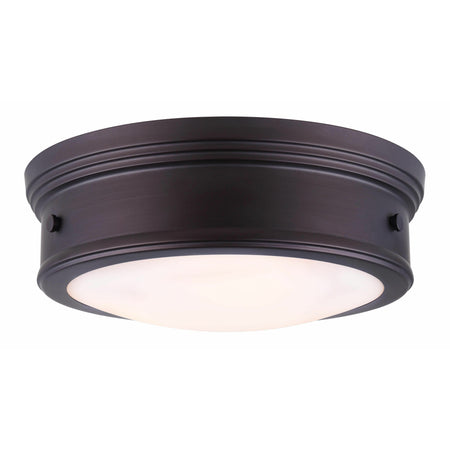 BOKU 3-Light Oil Rubbed Bronze Semi-Flush Mount Light Fixture with Flat  Opal Glass