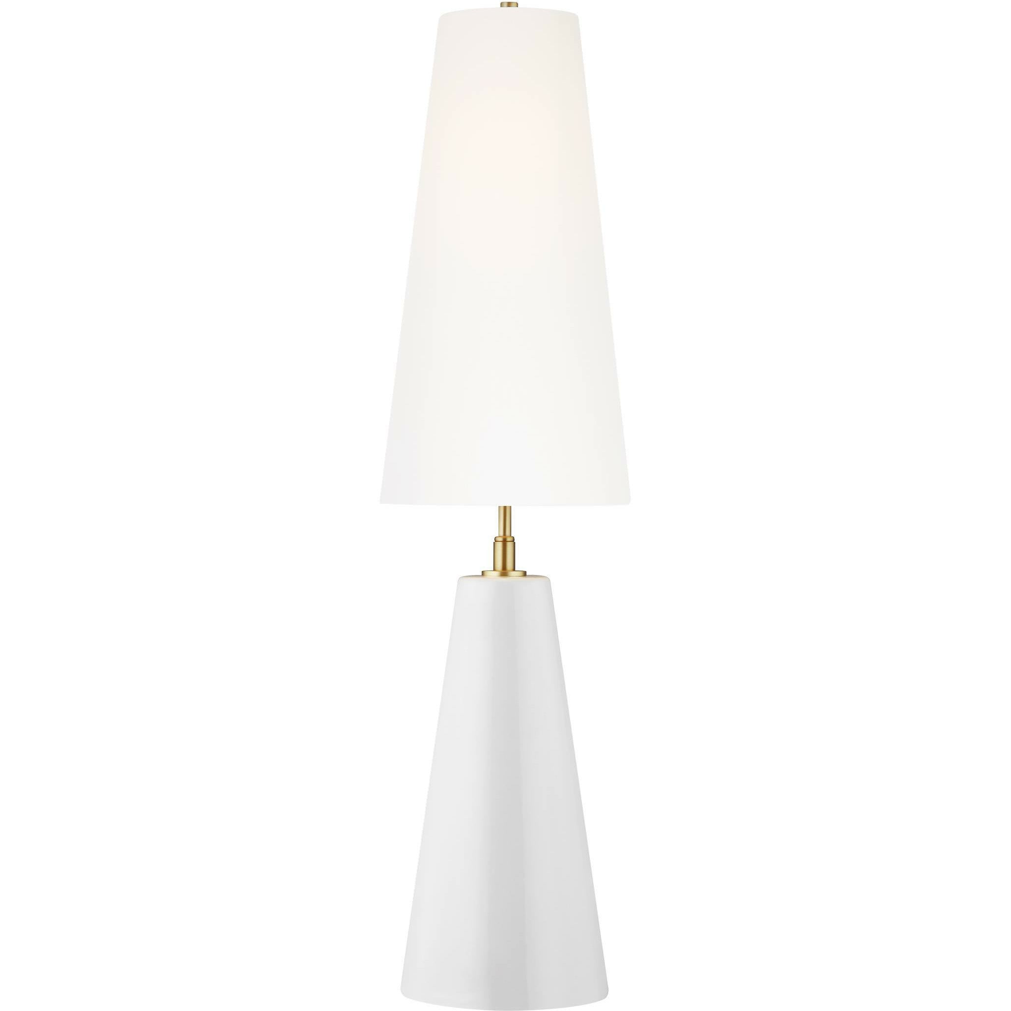 Lorne Table Lamp Arctic White / Burnished Brass