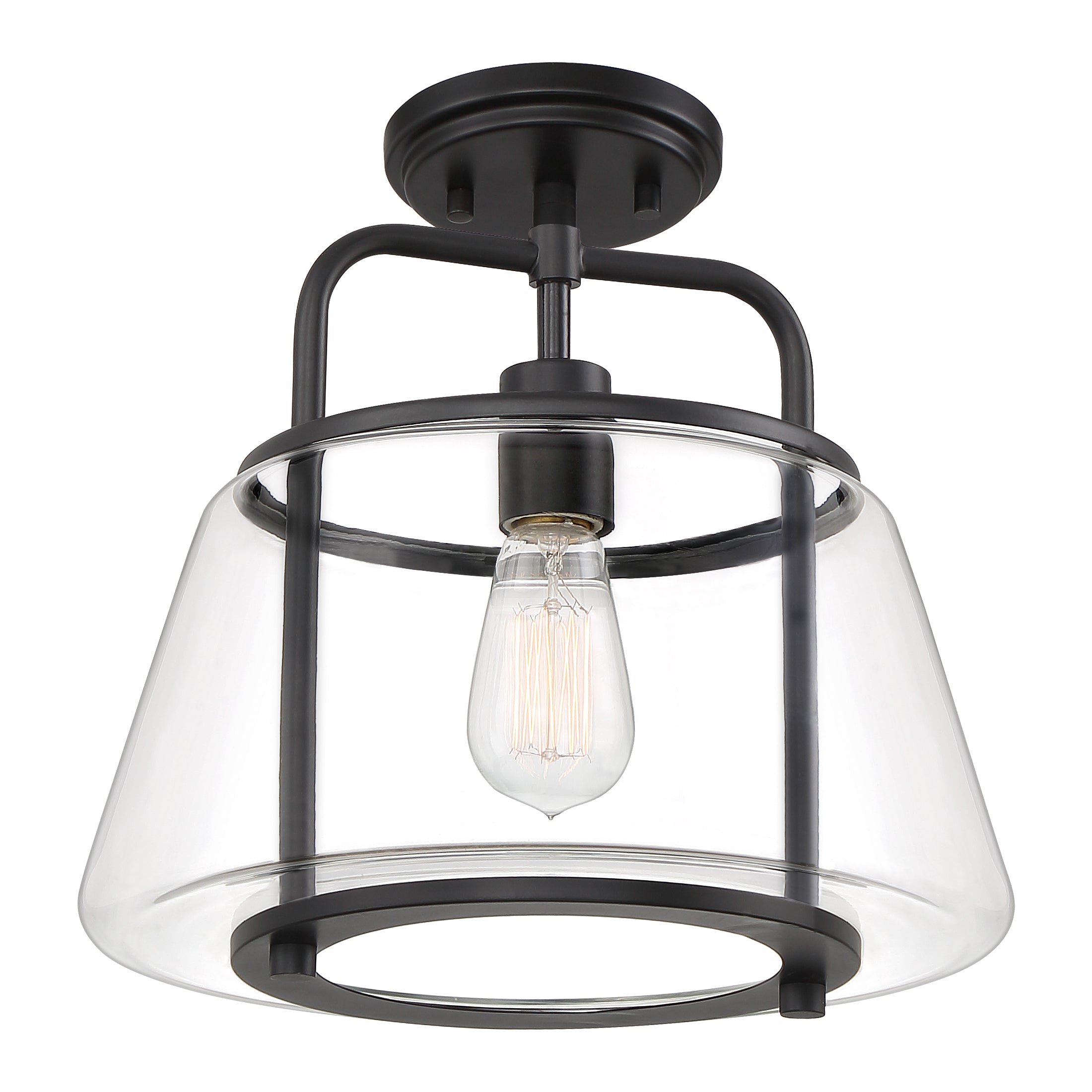 Kettle Semi Flush Mount Earth Black