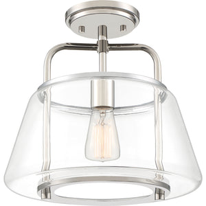 Kettle Semi Flush Mount Polished Nickel