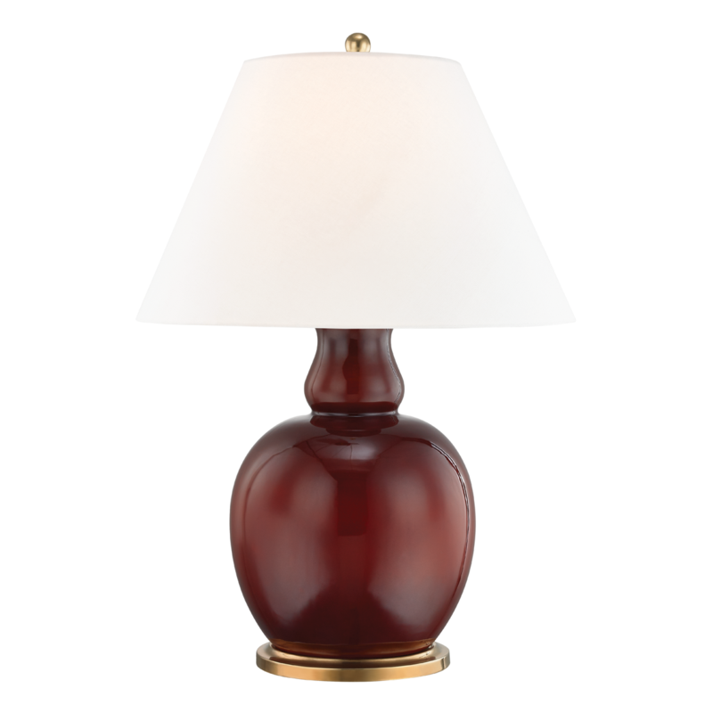 Tang Table Lamp Imperial Ox Blood Red