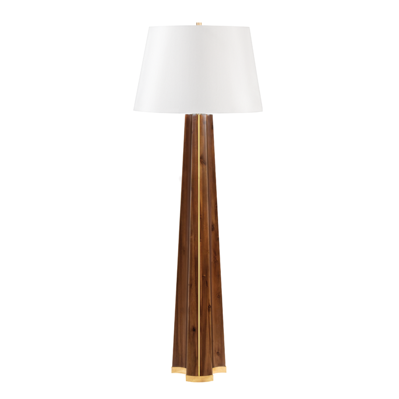 Woodmere Floor Lamp Aged Brass