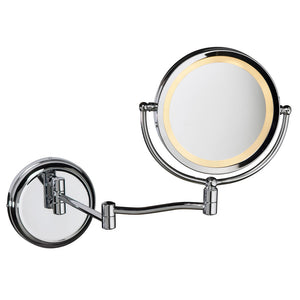 Magnifier Mirrors Lighted Mirrors Polished Chrome