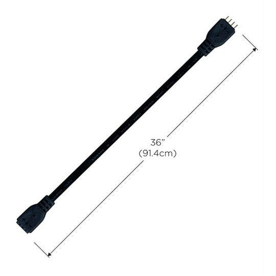 Extension cord for white and RGB tape light