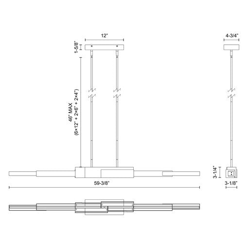 Enzo 60" Linear Pendant