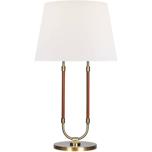 Katie Table Lamp Time Worn Brass / Saddle Leather