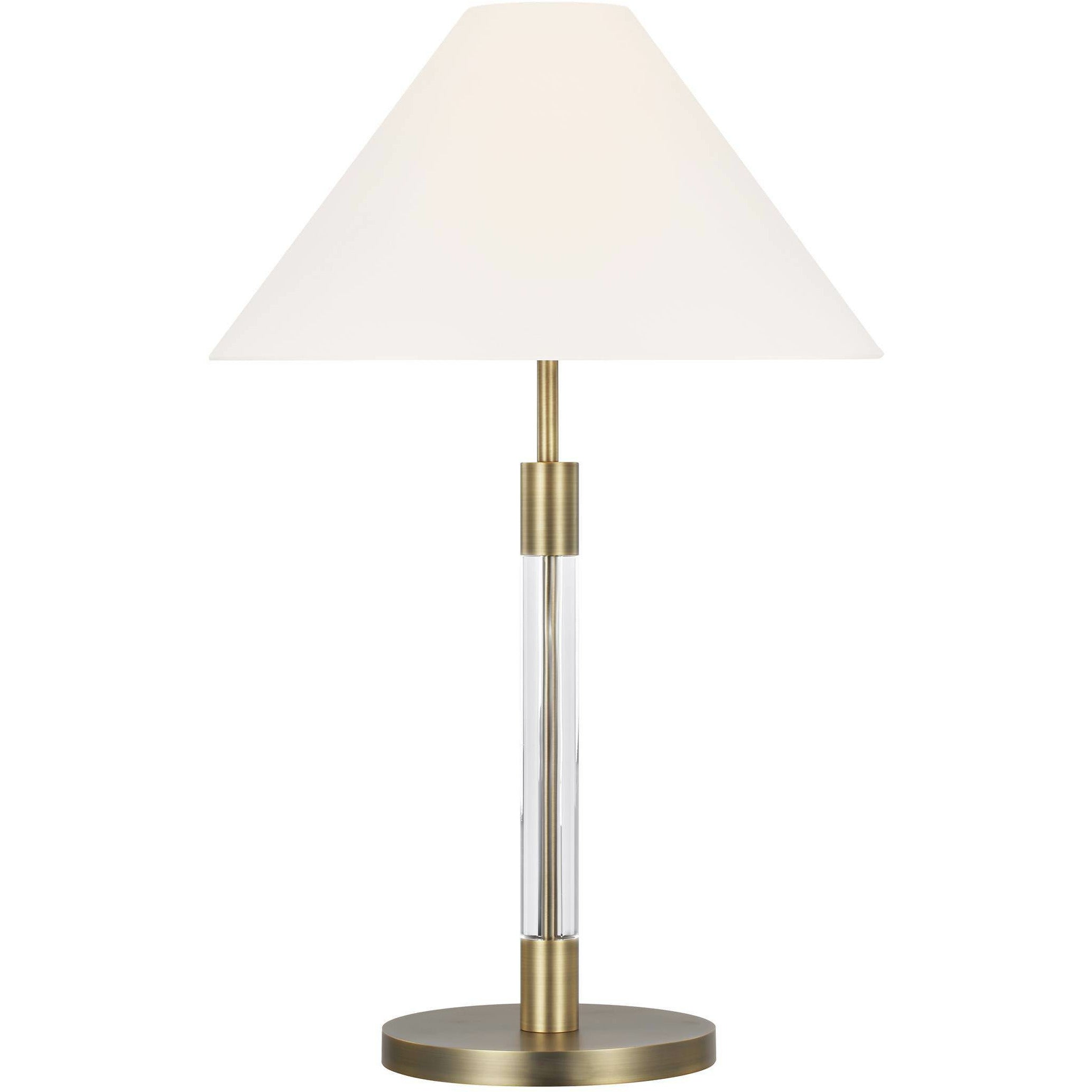 Robert Table Lamp Time Worn Brass / Clear Acrylic