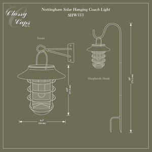 Nottingham Solar Hanging Coach Light