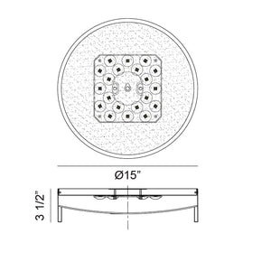 Novalee 15" 1-Light Flush Mount