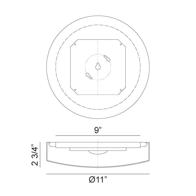 Zelle 11" 1-Light Flush Mount