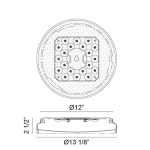 Alexandre 13" 1-Light Flush Mount