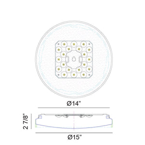 Alexandre 15" 1-Light Flush Mount