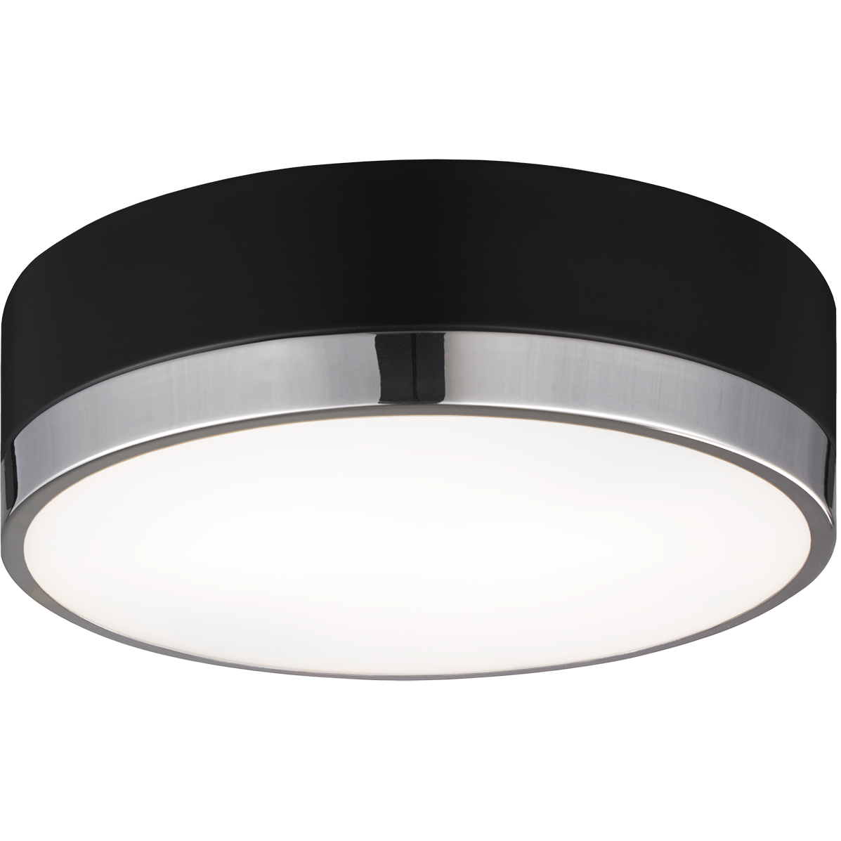 Trydor Flush Mount Black & Chrome