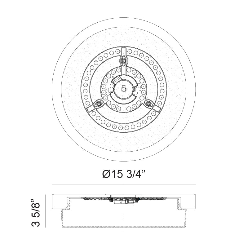 Durham 16" 1-Light Flush Mount