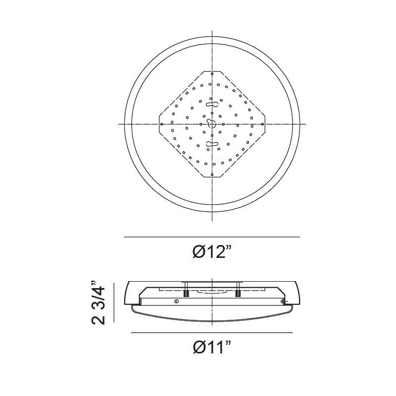 Zane 12" 1-Light Flush Mount